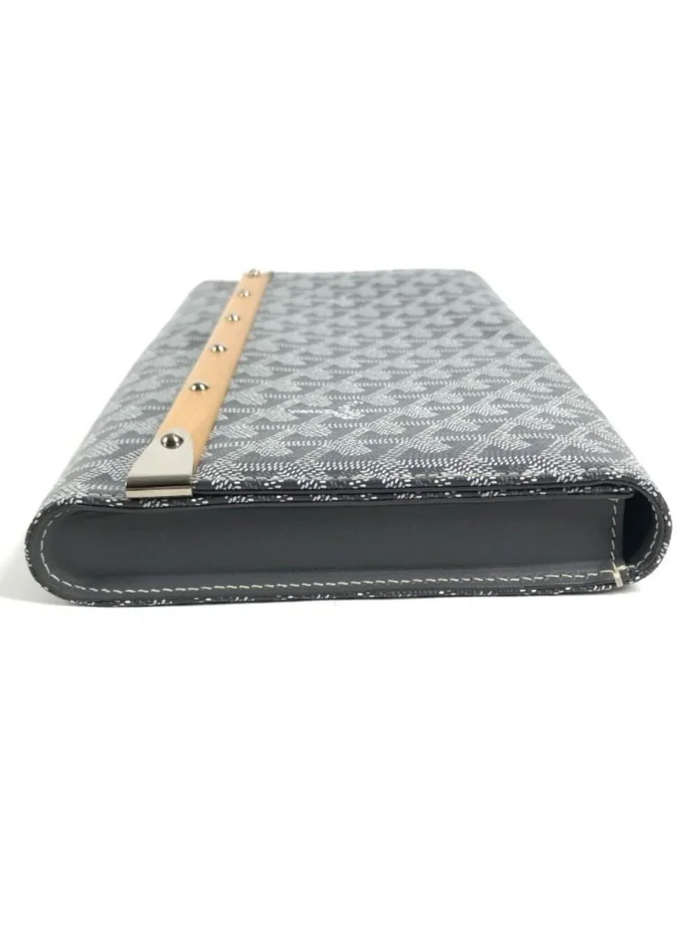 Goyard Clutch Monte Carlo Leather Gray
